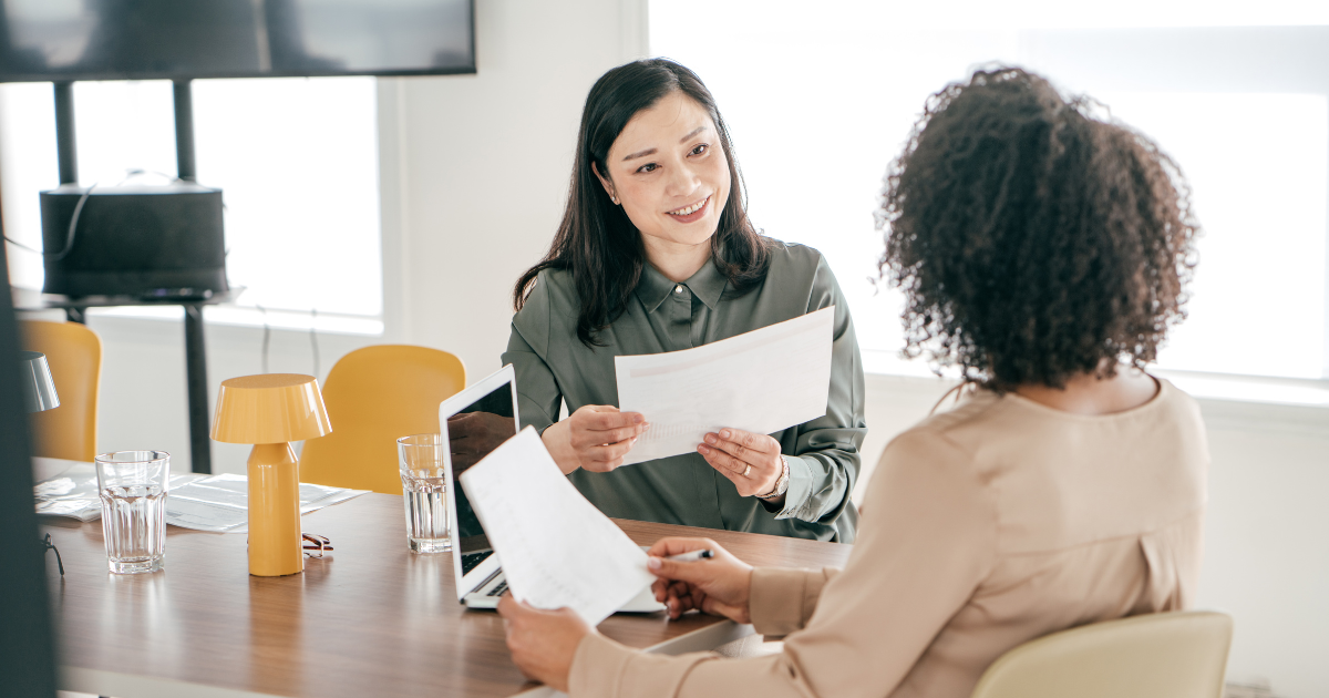 Image showing an interviewer and an interviewee